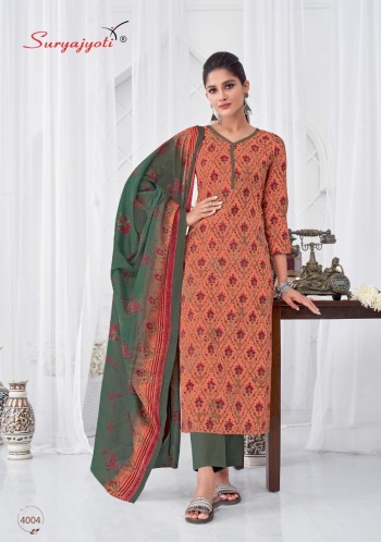 Suryajyoti Nitya vol 4 Satin cotton Salwar Kameez wholesaler