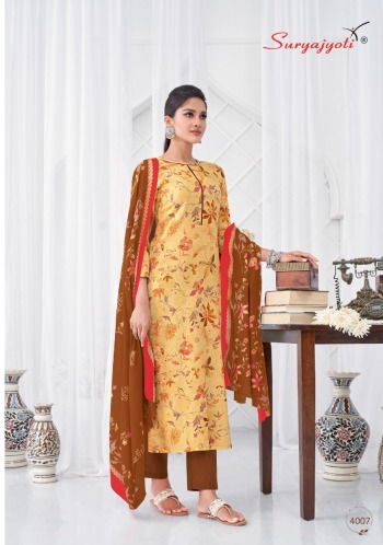 Suryajyoti Nitya vol 4 Satin cotton Salwar Kameez wholesaler