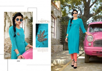 Sweety Peach vol 2 Rayon hand work kurtis wholesaler