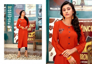 Sweety Peach vol 2 Rayon hand work kurtis wholesaler