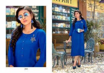 Sweety Peach vol 2 Rayon hand work kurtis wholesaler