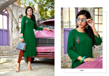 Sweety Peach vol 2 Rayon hand work kurtis wholesaler