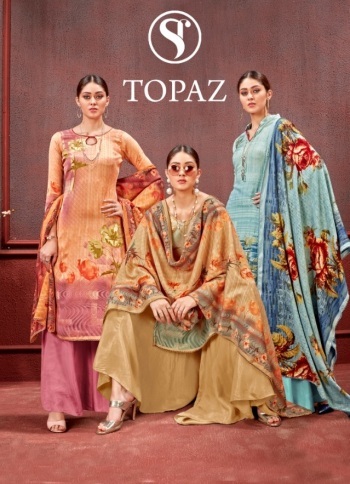 Sweety topaz pashmina Salwar kameez catalog wholesaler