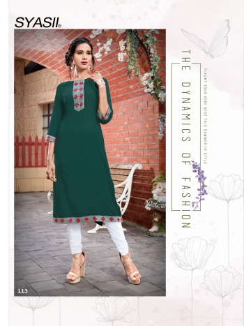 Syasii Maryam Rayon daily wear Kurtis wholesaler