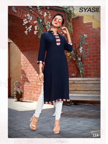 Syasii Maryam Rayon daily wear Kurtis wholesaler