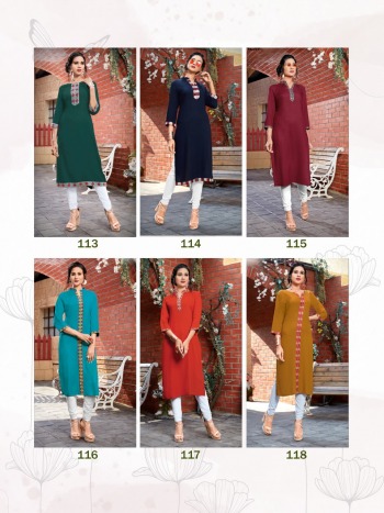 Syasii Maryam Rayon daily wear Kurtis wholesaler