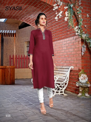 Syasii Maryam Rayon daily wear Kurtis wholesaler