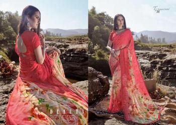 T and M Designer Ek Vastra vol 10 Georgette Saree catalog Wholesaler