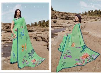 T and M Designer Ek Vastra vol 10 Georgette Saree catalog Wholesaler