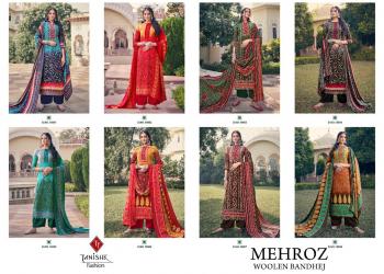 Tanishk Mehroz bandhej Pashmina Winter Suits catalog wholesaler