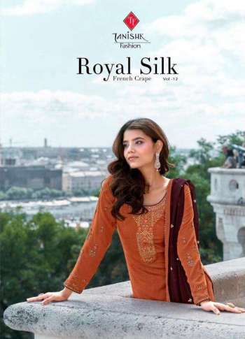 Tanishk Royal Silk vol 12 French crepe Salwar Kameez wholesaler