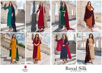 Tanishk Royal Silk vol 12 French crepe Salwar Kameez wholesaler