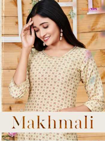 Tips and Tops Makhmali Rayon kurtis with Sharara catalog