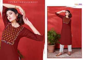 Tips and Tops Mannat vol 5 Rayon kurtis with pant catalog