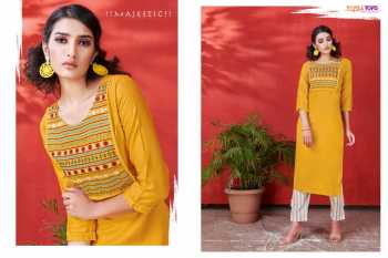 Tips and Tops Mannat vol 5 Rayon kurtis with pant catalog