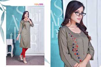 Tips and Tops Resham vol 3 Muslin Silk kurtis wholesaler