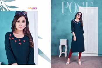 Tips and Tops Resham vol 3 Muslin Silk kurtis wholesaler