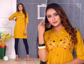 Trendy Fizza vol 3 Rayon embroidered kurtis wholesaler