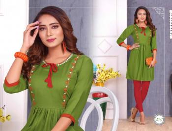 Trendy Fizza vol 3 Rayon embroidered kurtis wholesaler