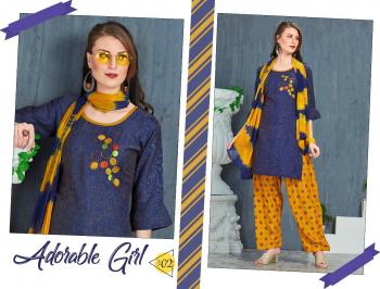 Trendy Florence Cotton Rayon Kurtis, palazzo and dupatta