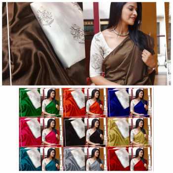 Trendy Heavy Japan satin party wear saree wholesale price