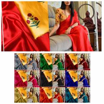 Trendy Heavy Japan satin party wear saree wholesale price