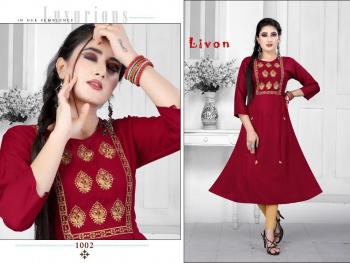 Trendy Livon Rayon kurtis wholesale