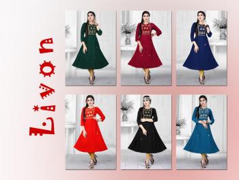 Trendy Livon Rayon kurtis wholesale