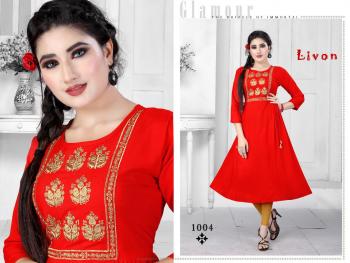 Trendy Livon Rayon kurtis wholesale