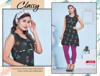 Trendy Violet Rayon regular wear kurtis wholesaler