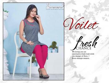 Trendy Violet Rayon regular wear kurtis wholesaler