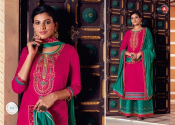 Triple-AAA-Kesariya-Jam-Silk-Salwar-Kameez-catalog-3