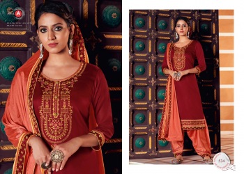 Triple-AAA-Kesariya-Jam-Silk-Salwar-Kameez-catalog-5