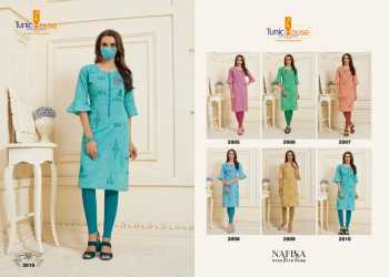 Tunic house Nafisa Cotton kurtis with Mask Wholesale Price