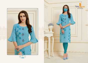 Tunic house Nafisa Cotton kurtis with Mask Wholesale Price