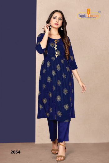 Tunic House New Pinch Rayon kurtis wholesaler