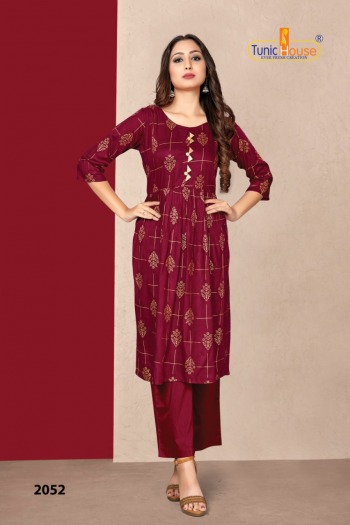 Tunic House New Pinch Rayon kurtis wholesaler