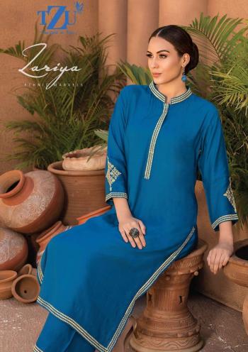 TZU lifestyle Rayon kurtis with palazzo pant catalog