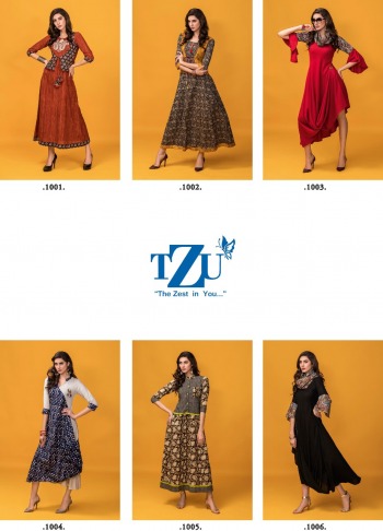 TZU looks party wear kurtis wholesaler