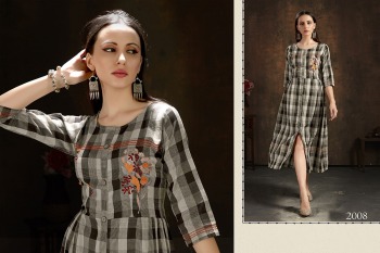 unlock vol 1 Cotton Embroidered regular wear Kurtis wholesaler