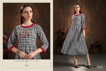 unlock vol 1 Cotton Embroidered regular wear Kurtis wholesaler