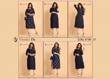 Vamika Nx Four Colour Rayon kurtis wholesaler