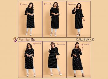 Vamika Nx Four Colour Rayon kurtis wholesaler