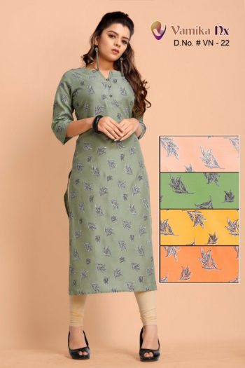 Vamika Nx Four Colour Rayon kurtis wholesaler