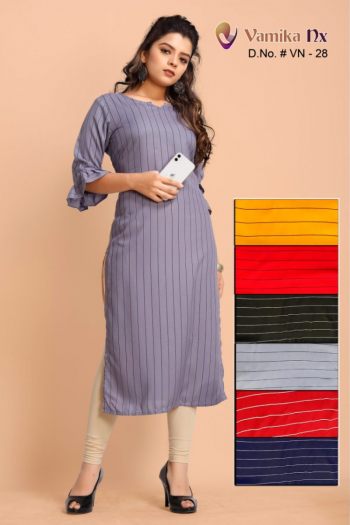 Vamika Nx Four Colour Rayon kurtis wholesaler