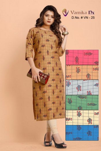 Vamika Nx Four Colour Rayon kurtis wholesaler