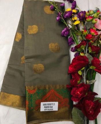 Vamika Peacock silk pure linen Silk Saree wholesale Price