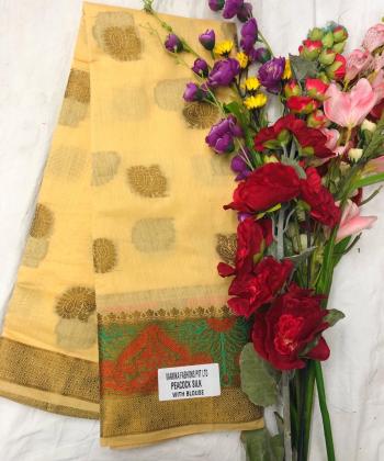 Vamika Peacock silk pure linen Silk Saree wholesale Price