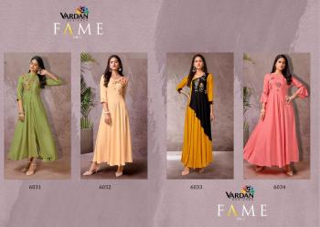 Vardan Designer Fame vol 1 Rayon kurtis wholesaler