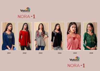 Vardan Designer Nora vol 1 Rayon Western tops wholesaler